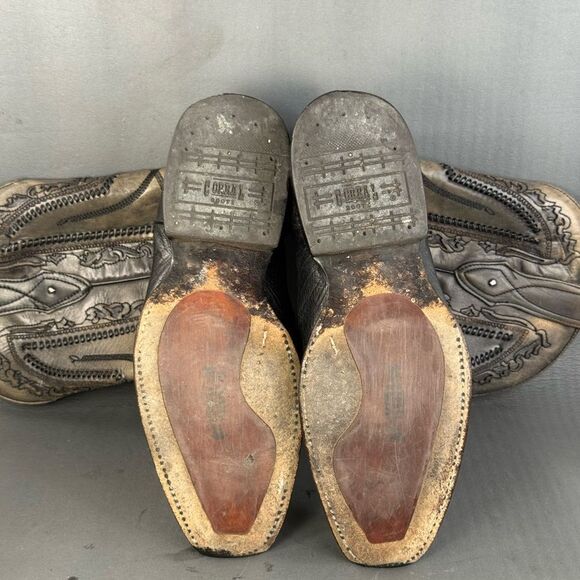 Corral leather western cowboy boots men’s size 8.5 - Picture 7 of 8